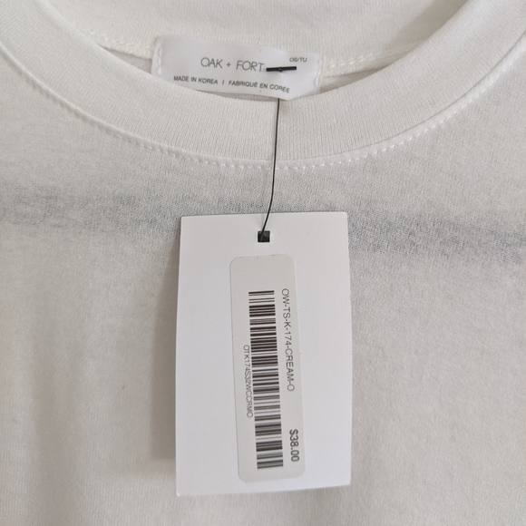 NWT Oak and Fort White Longsleeve Shirt OS - Picture 3 of 3